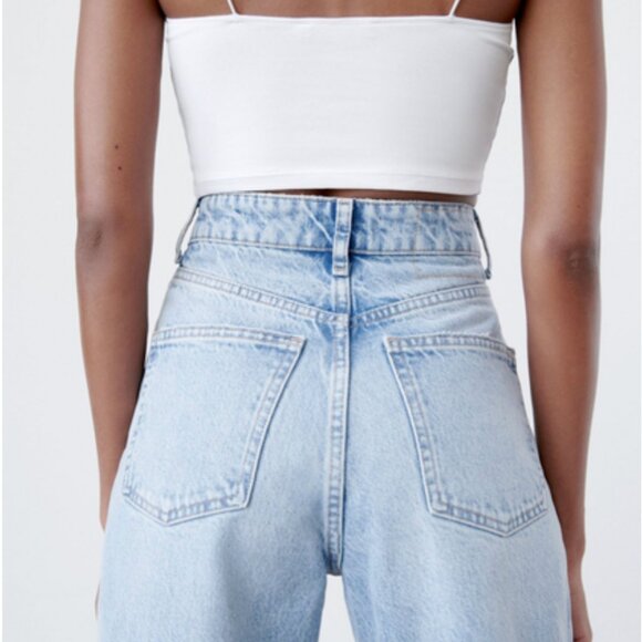 ZARA High Waist Wide-Leg Jeans – Size 34 – Ref 6045/224/400 🩵 - Picture 5 of 12